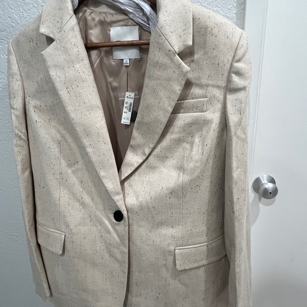 Women’s Madewell Single breasted blazer in Herringbone <NWT>